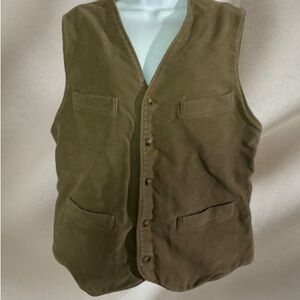 Orvis Men's brown Button-Up Vest ( soft)